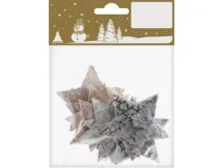 Stern-Anhänger aus Holz Natur natürliches Design 8 Stück 6 cm