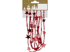 Sternchen-Kugelkette Rot 180 cm