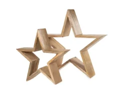 Sterne aus Mangoholz 2er Set Holz
