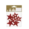 Sterne Styropor mit Glitzer 2 Arten 3,5 cm Rot 6 Stück