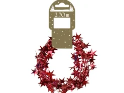 Sterngirlande aus Draht Holographisch 270 cm Rot