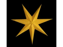 Sterntaler Dekostern Weihnachtsstern Papier Samt Faltstern 75cm Innen Glühbirne Netzstecker Gelb