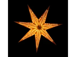 Sterntaler Dekostern Weihnachtsstern Papier Samt Faltstern 75cm Innen Glühbirne Netzstecker Grau