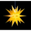 Sterntaler Dekostern Weihnachtsstern Kunststoff 18-Zacker Fernbedienung & Timer 12cm Außen LED Batterie Gelb