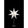 Sterntaler Dekostern Weihnachtsstern Papier Samt Faltstern mit Ständer 45cm Innen Glühbirne Netzstecker Weiß