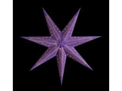 Sterntaler Dekostern Weihnachtsstern Papier Samt Faltstern 75cm Innen Glühbirne Netzsteckerlila