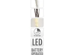 Ästestrauch mit LED 2-fach Sortiert 75 cm Braun-Beige-Creme