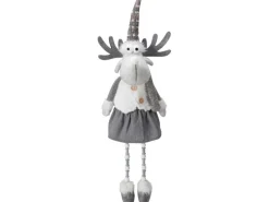 Stoff-Rentier Grau-Weiß 61 cm 2-fach sortiert