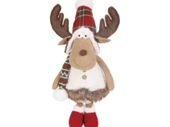 Stoff-Rentier Pop-up Stehend Rot-Grün 113 cm x 26 cm x 21 cm