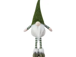 Stoff-Weihnachtsmann Grün-Weiß