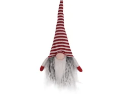 Stoff-Wichtel mit gestreifter Mütze 34 cm x 10,5 cm x 8 cm