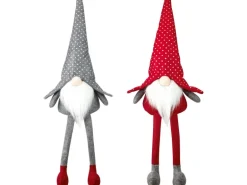 Stoff-Wichtel Stehend Grau oder Rot 75 cm