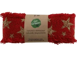 Strängchen-Band mit Sternen aus Baumwolle 2 m Rot