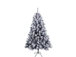 Svita Weihnachtsbaum Künstlich Schnee Mit Tannenzapfen Und Beeren 661 Zweig-Spitzen Inkl. Ständer Luvi-Nadeln 180cm