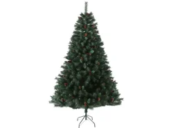 Svita Weihnachtsbaum Künstlich Mit Tannenzapfen Und Beeren 1017 Zweig-Spitzen Inkl. Ständer Luvi-Nadeln 210cm