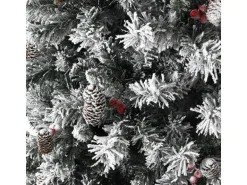 Svita Weihnachtsbaum Künstlich Schnee Mit Tannenzapfen Und Beeren 371 Zweig-Spitzen Inkl. Ständer Luvi-Nadeln 150cm