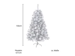 Svita Weihnachtsbaum Künstlich Schnee Mit Tannenzapfen Und Beeren 371 Zweig-Spitzen Inkl. Ständer Luvi-Nadeln 150cm