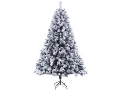 Svita Weihnachtsbaum Künstlich Schnee Mit Tannenzapfen Und Beeren 1017 Zweig-Spitzen Inkl. Ständer Luvi-Nadeln 210cm