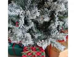 Svita Weihnachtsbaum Künstlich Schnee Mit Tannenzapfen Und Beeren 1017 Zweig-Spitzen Inkl. Ständer Luvi-Nadeln 210cm