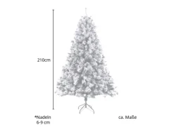 Svita Weihnachtsbaum Künstlich Schnee Mit Tannenzapfen Und Beeren 1017 Zweig-Spitzen Inkl. Ständer Luvi-Nadeln 210cm