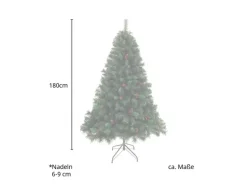 Svita Weihnachtsbaum Künstlich Mit Tannenzapfen Und Beeren 661 Zweig-Spitzen Inkl. Ständer Luvi-Nadeln 180cm