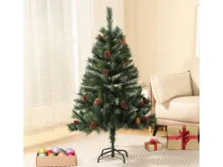 Svita Weihnachtsbaum Künstlich Mit Tannenzapfen Und Beeren 371 Zweig-Spitzen Inkl. Ständer Luvi-Nadeln 150cm