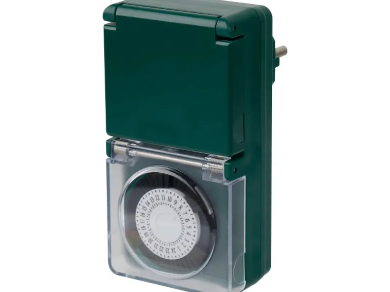 Tageszeitschaltuhr Mechanisch 48 Schaltmöglichkeiten Grün