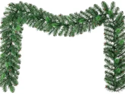 Tannengirlande mit LED-Beleuchtung 270 cm Grün