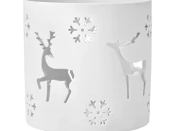 Teelichtglas Keramik Weiß Matt 3-fach sortiert Ø 10 cm x 10 cm