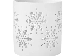 Teelichtglas Keramik Weiß Matt 3-fach sortiert  Ø 7 cm x 8 cm