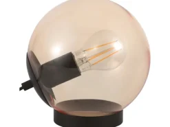 Tischleuchte 18,5 cm Ø 18 cm Bernsteinfarben