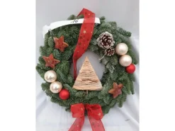 Türkranz 30 cm mit Deko Rot