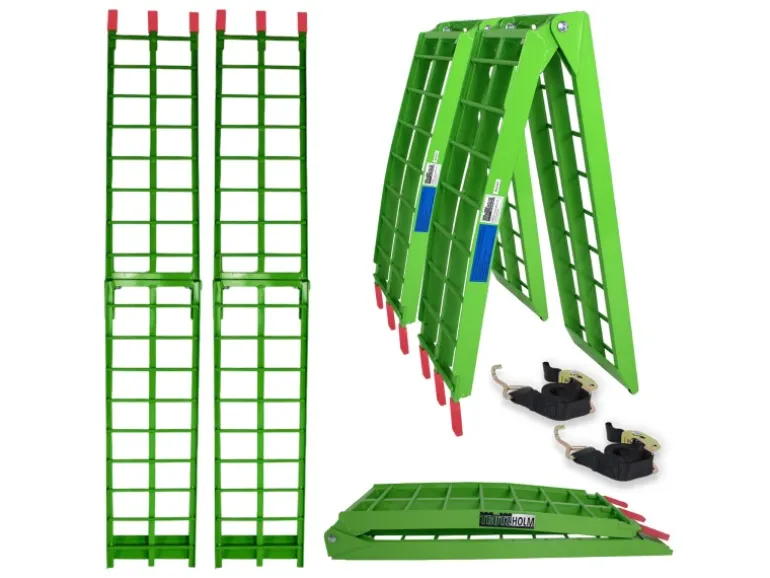 TRUTZHOLM 2x Auffahrrampe Klappbar 180 cm Traglast 680 kg Grün