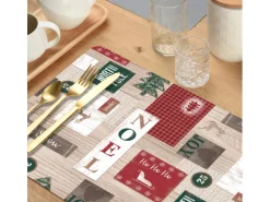 Venilia Tischset Jingle Bells Rechteckig 45 cm x 30 cm Bunt