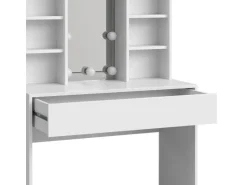 Vicco Schminktisch Alexa Weiß 93 cm mit LED Beleuchtung