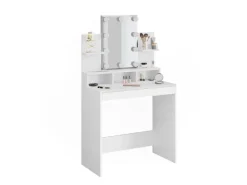 Vicco Schminktisch Ania Weiß 80 cm mit LED Beleuchtung