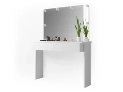 Vicco Schminktisch Azur Weiß 120 cm mit LED Beleuchtung