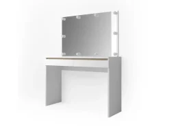 Vicco Schminktisch Emma Weiß 120 cm mit LED Beleuchtung