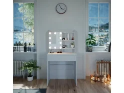 Vicco Schminktisch Laura Weiß 70 cm mit LED Beleuchtung