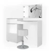Vicco Schminktisch Lilli Weiß 135 cm mit LED Beleuchtung und Hocker