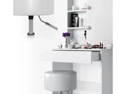 Vicco Schminktisch Melle Weiß 68 cm mit LED Beleuchtung und Hocker