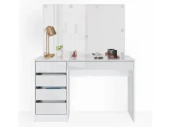 Vicco Schminktisch Sherry Weiß 120 cm mit LED Beleuchtung