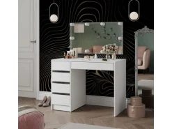 Vicco Schminktisch Thalia Weiß 100 cm mit LED Beleuchtung