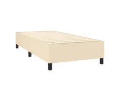 vidaXL Boxspringbett mit Matratze Creme 100x200 cm Stoff1393002