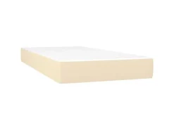 vidaXL Boxspringbett mit Matratze Creme 100x200 cm Stoff1393002