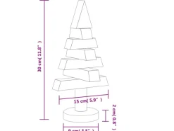 vidaXL Deko-Weihnachtsbäume 2 Stk Holz 30 cm Massivholz Kiefer