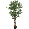 vidaXL Ficusbaum Künstlich 378 Blätter 80 cm Grün