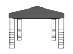 vidaXL Gartenzelt mit LED-Lichterkette 3x3 m Anthrazit