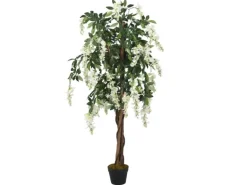 vidaXL Glyzinienbaum Künstlich 840 Blätter 120 cm Grün und Weiß
