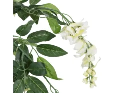 vidaXL Glyzinienbaum Künstlich 840 Blätter 120 cm Grün und Weiß